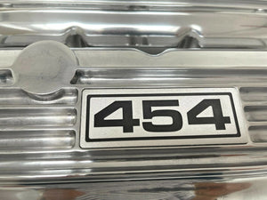 Big Block Chevy 454 Finned Valve Covers - Polished