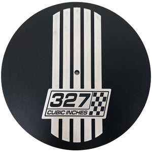 Chevy 327 Cubic Inches 14" Raised Billet Top Air Cleaner - Black