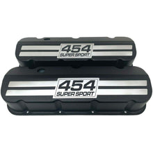 Load image into Gallery viewer, Big Block Chevy 454 Super Sport Tall Valve Covers - Billet Top - Black