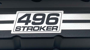 Big Block Chevy 496 Stroker Tall Valve Covers - Billet Top - Black