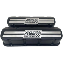 Load image into Gallery viewer, Big Block Chevy 496 Cubic Inches Tall Valve Covers - Billet Top - Black
