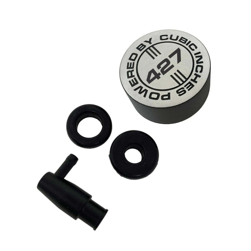 Ford / Chevy 427 Die-Cast Aluminum Breather & Billet PCV Valve - Black