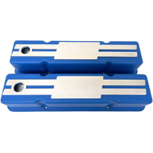Load image into Gallery viewer, Small Block Chevy Tall Valve covers - Billet Top - Custom - Blue