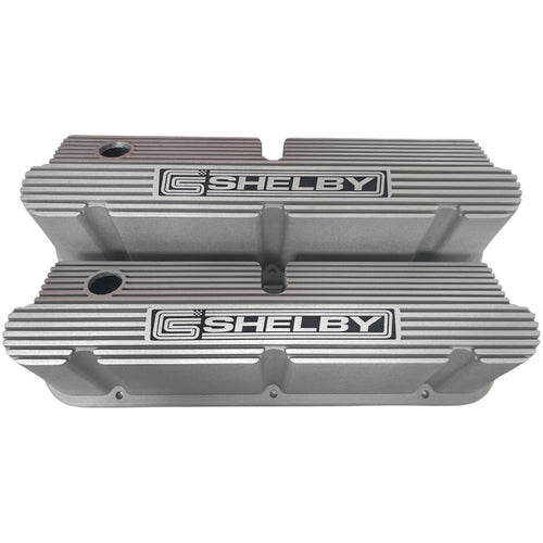 Ford 351W CS Shelby Logo Pentroof Valve Covers - Bead Blast