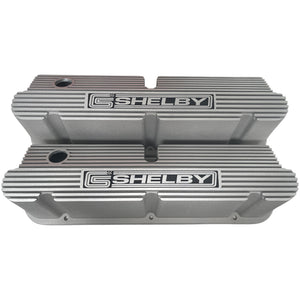 Ford 351W CS Shelby Logo Pentroof Valve Covers - Bead Blast