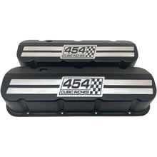 Load image into Gallery viewer, Big Block Chevy 454 Cubic Inches Tall Valve Covers - Billet Top - Black