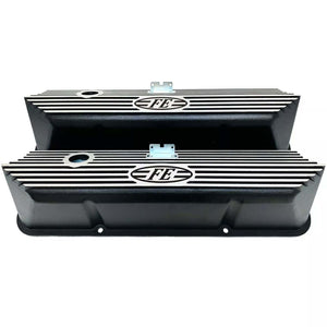Ford FE Tall FE Logo Valve Covers - Black