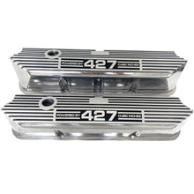 Load image into Gallery viewer, Ford FE Tall Powered By 427 Valve Covers - Long Plate - Polished