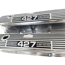 Load image into Gallery viewer, Ford FE Tall Powered By 427 Valve Covers - Long Plate - Polished