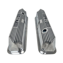 Load image into Gallery viewer, Ford FE Tall Powered By 427 Valve Covers - Long Plate - Polished