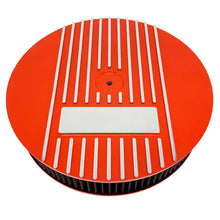 Load image into Gallery viewer, 14&quot; Round Finned Air Cleaner Kit - Custom - Orange