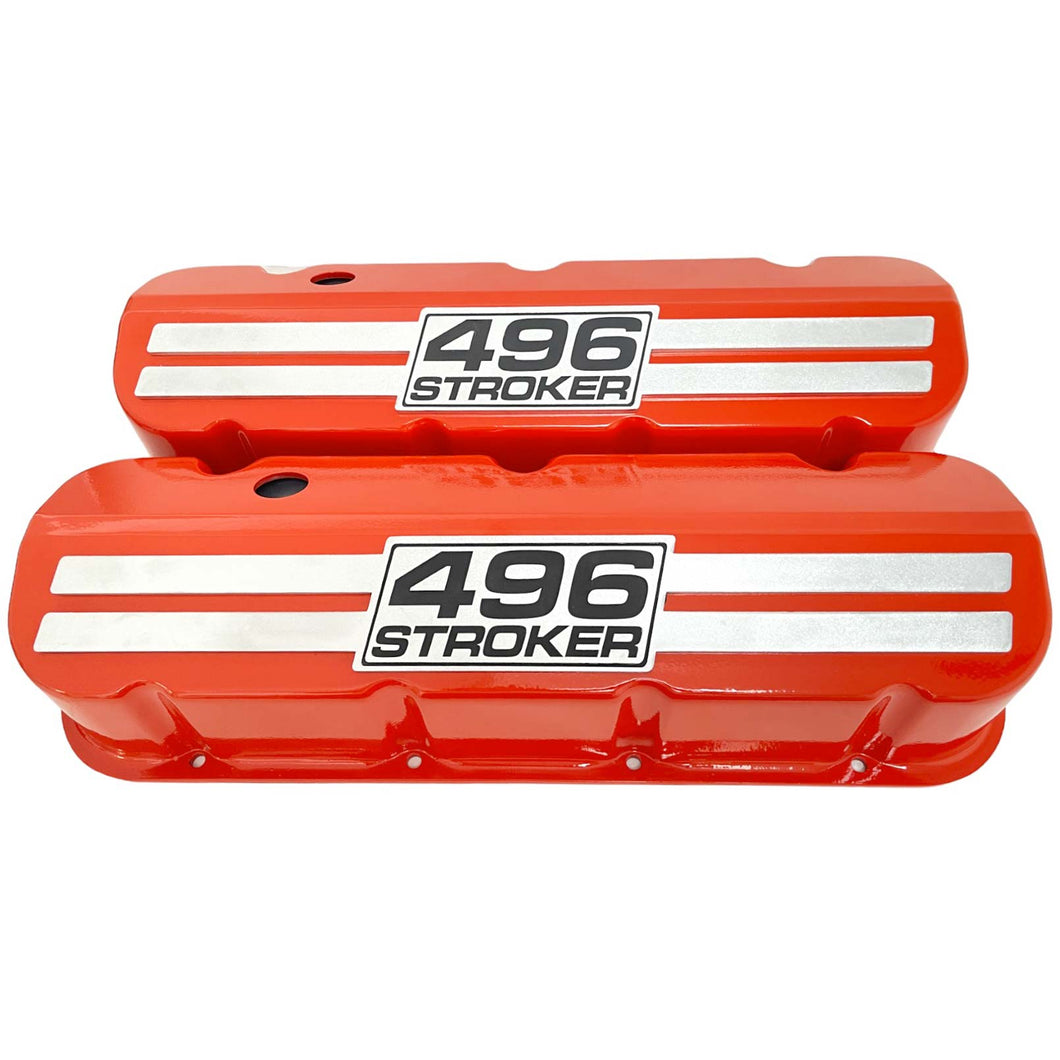 Big Block Chevy 496 Super Sport - Tall Valve Covers - Orange