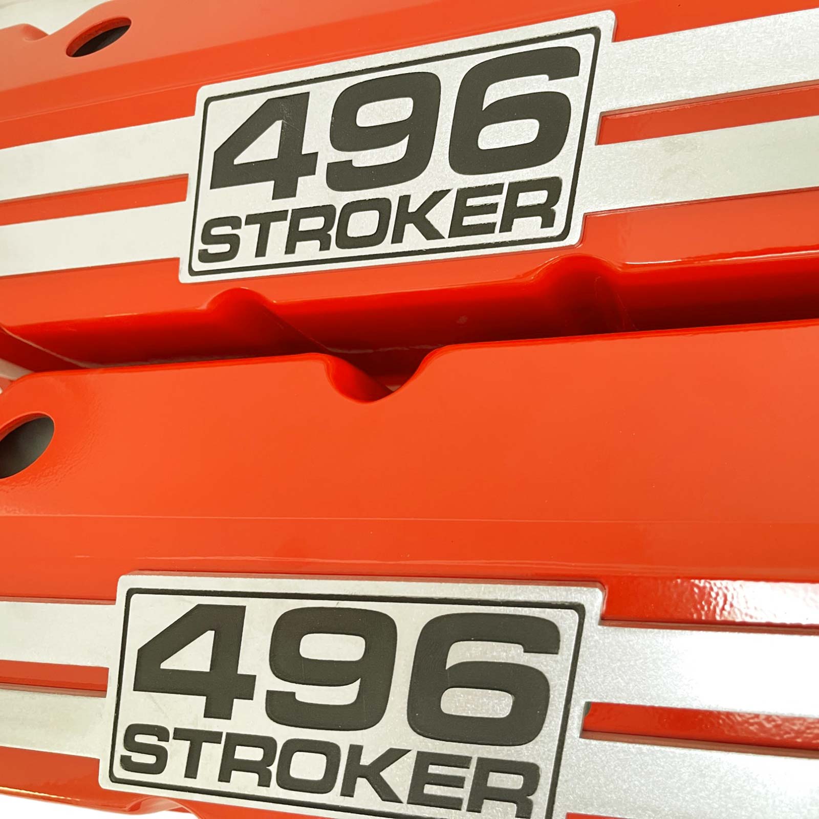 496 Big Block Chevy 496 Stroker - Tall Valve Covers - Billet Top - Orange ...