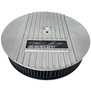CS Shelby 13" Round Finned Air Cleaner Kit - Polished
