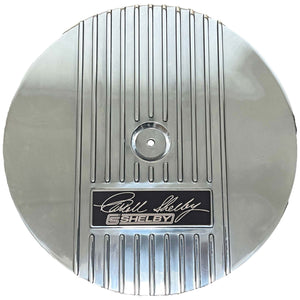 CS Shelby 13" Round Finned Air Cleaner Kit - Polished