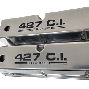 Ford Small Block 427 C.I. Stroker Tall Valve Covers - Polished