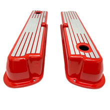 Load image into Gallery viewer, Ford Small Block 289 351W Tall Valve Covers - Wide Fin - Custom - Red