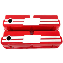 Load image into Gallery viewer, Ford Small Block 289 351W Tall Valve Covers - Billet Top - Custom - Red