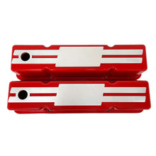 Load image into Gallery viewer, Small Block Chevy Tall Valve covers - Billet Top - Custom - Red