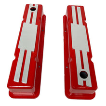 Load image into Gallery viewer, Small Block Chevy Tall Valve covers - Billet Top - Custom - Red
