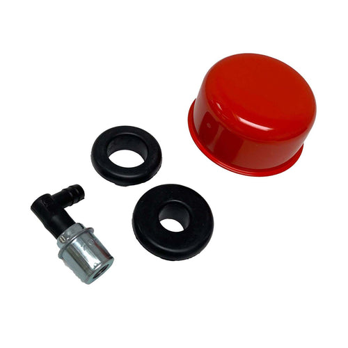 Red Chrome Valve Cover Breather & Small PCV Valve