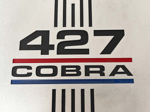 427 COBRA - 15" Oval Air Cleaner Kit - Tri-color - Silver