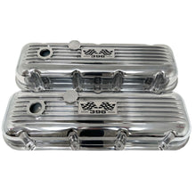 Load image into Gallery viewer, Big Block Chevy 396 Flag Logo Valve Covers - Polished