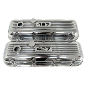 Big Block Chevy 427 Finned Valve Covers - Polished