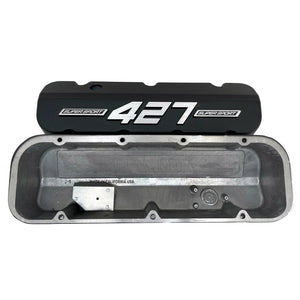 Big Block Chevy 427 Super Sport - RAISED LOGO - Tall Valve Covers - Black