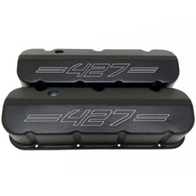Load image into Gallery viewer, Big Block Chevy 427 Tall Valve Covers - Outline Logo - Black