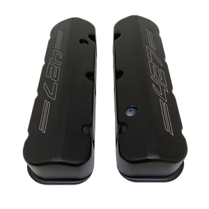Big Block Chevy 427 Tall Valve Covers - Outline Logo - Black