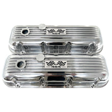 Load image into Gallery viewer, Big Block Chevy 454 Flag Logo Valve Covers - Polished