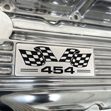 Load image into Gallery viewer, Big Block Chevy 454 Flag Logo Valve Covers - Polished