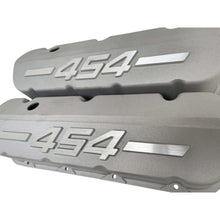 Load image into Gallery viewer, Big Block Chevy 454 - RAISED LOGO - Tall Valve Covers - Bead Blast