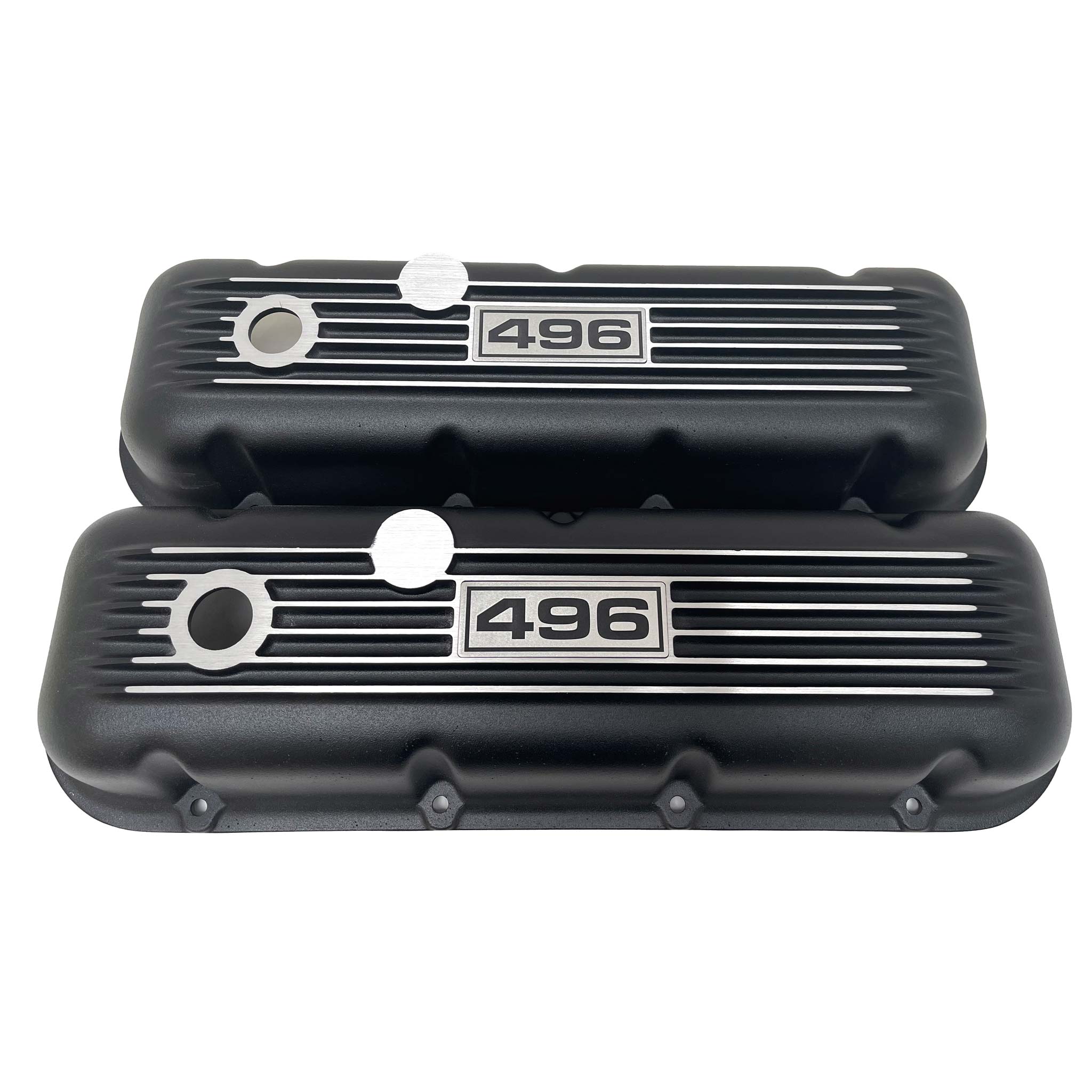 Big Block Chevy 496 Finned Valve Covers - Black – Ansen USA