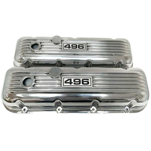 Big Block Chevy 496 Finned Valve Covers - Polished