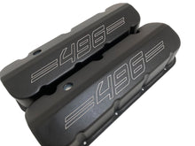 Load image into Gallery viewer, Big Block Chevy 496 Tall Valve Covers - Outline Logo - Black
