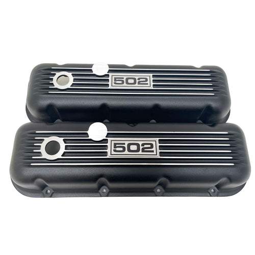Big Block Chevy 502 Finned Valve Covers - Black