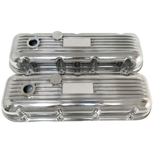 Big Block Chevy Finned Valve Covers - Custom - Polished