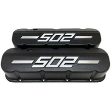 Load image into Gallery viewer, Big Block Chevy 502 - RAISED LOGO - Tall Valve Covers - Black