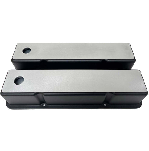 Small Block Chevy Tall Valve covers - Full Billet Top - Black
