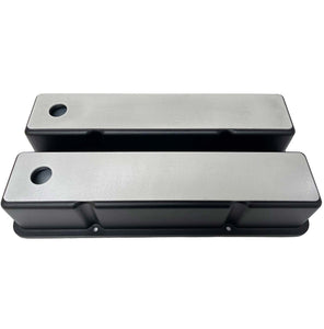 Small Block Chevy Tall Valve covers - Full Billet Top - Black