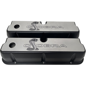 Ford 289, 351W Tall COBRA Snake - Full Billet Top - Black