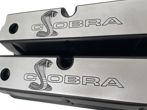Ford 289, 351W Tall COBRA Snake - Full Billet Top - Black