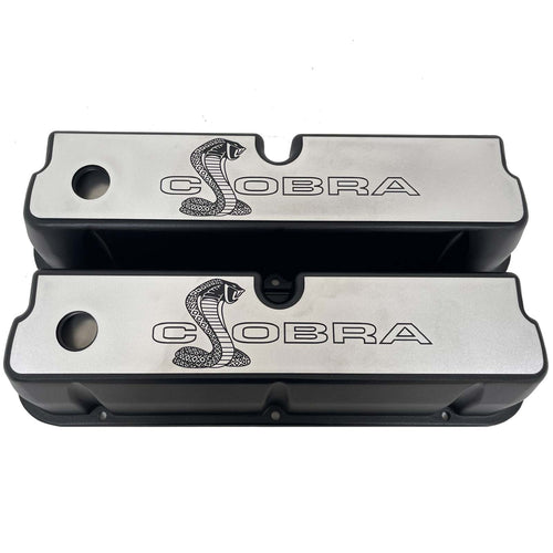 Ford 289, 351W Tall COBRA Snake - Full Billet Top - Black