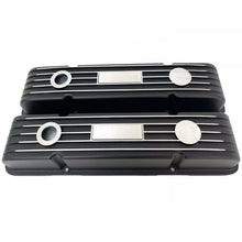 Load image into Gallery viewer, Small Block Chevy Classic Finned Custom Valve Covers - Black