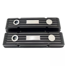 Load image into Gallery viewer, Small Block Chevy Classic Finned Custom Valve Covers - Black