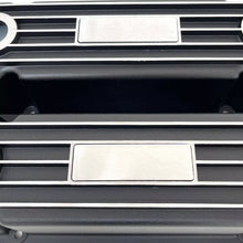 Load image into Gallery viewer, Small Block Chevy Classic Finned Custom Valve Covers - Black