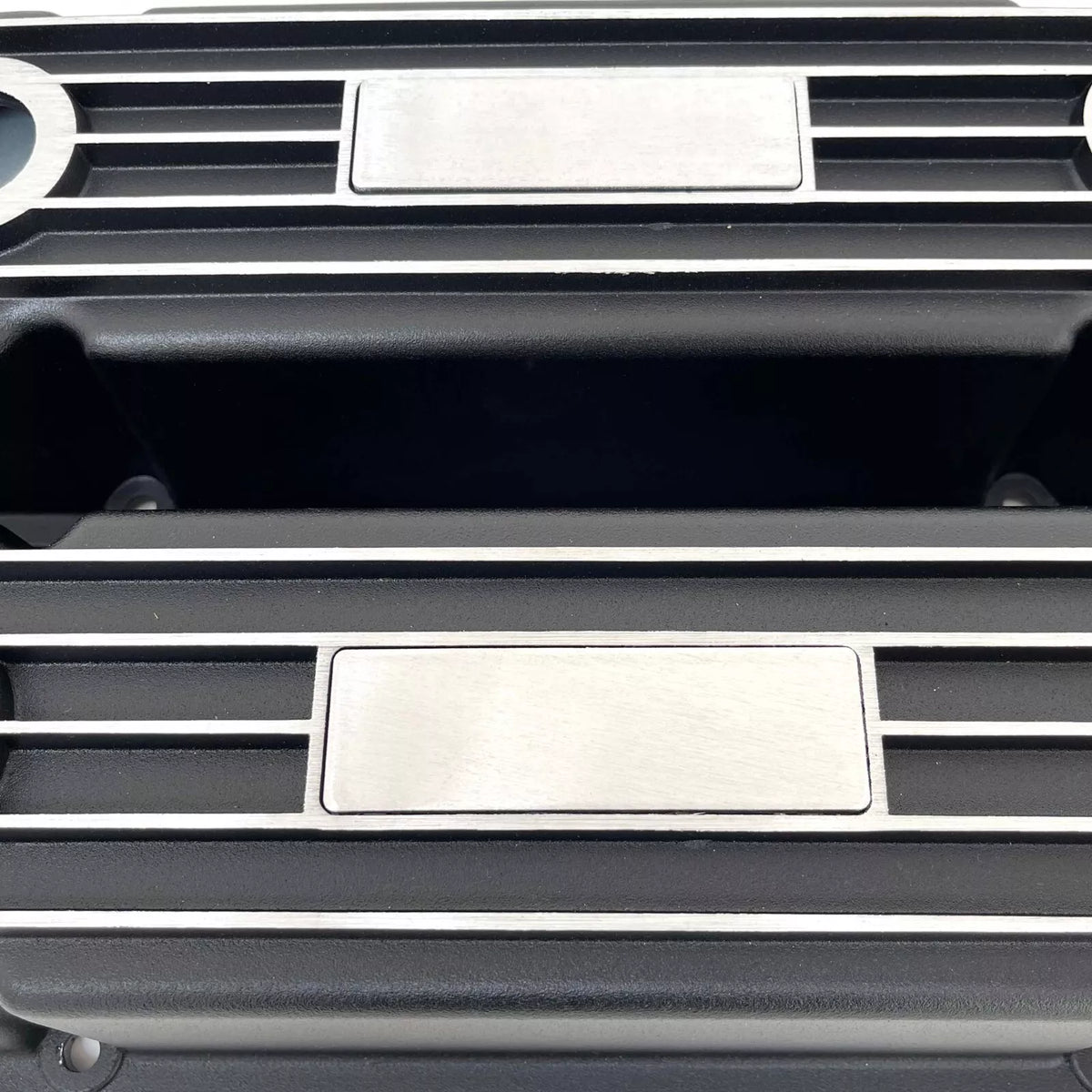 Small Block Chevy Classic Finned Custom Valve Covers - Black – Ansen USA