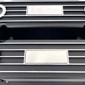 Small Block Chevy Classic Finned Custom Valve Covers - Black